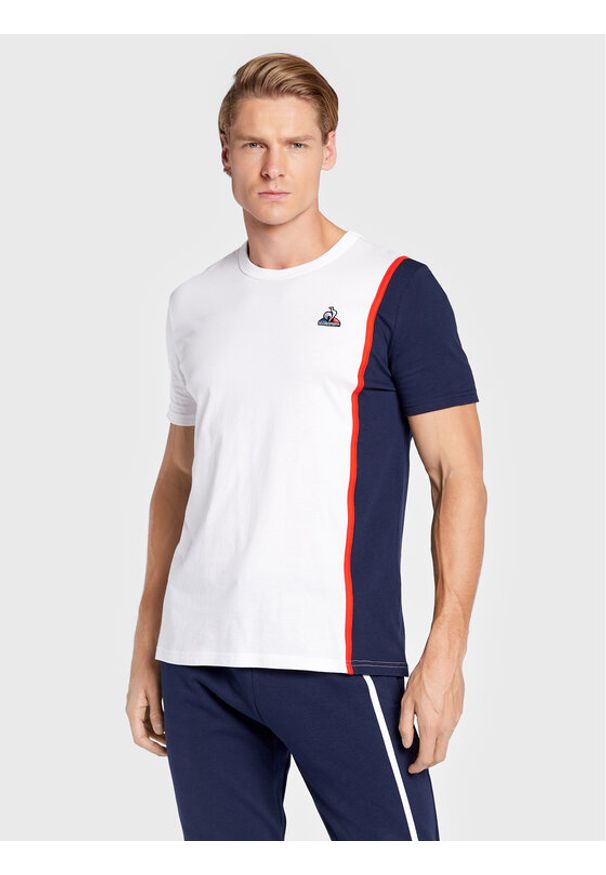 Le Coq Sportif T-Shirt 2220286 Biały Regular Fit. Kolor: biały. Materiał: bawełna