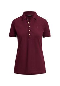 Lauren Ralph Lauren - LAUREN RALPH LAUREN Polo 200679219108 Bordowy Regular Fit. Typ kołnierza: polo. Kolor: czerwony. Materiał: bawełna #5
