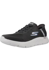 skechers - Tenisówki Skechers Model Slip Ins: Go Walk Kolor Czarny. Kolor: czarny. Materiał: materiał, tkanina, syntetyk. Szerokość cholewki: normalna. Sport: turystyka piesza