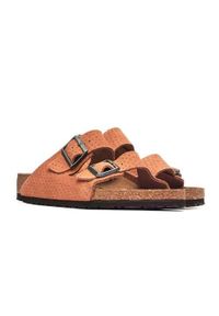 Klapki męskie Birkenstock Arizona Leve. Kolor: wielokolorowy. Materiał: materiał, skóra. Szerokość cholewki: normalna. Sport: turystyka piesza