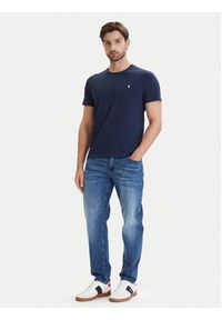 Polo Ralph Lauren T-Shirt 714844756007 Granatowy Regular Fit. Typ kołnierza: polo. Kolor: niebieski. Materiał: bawełna #4
