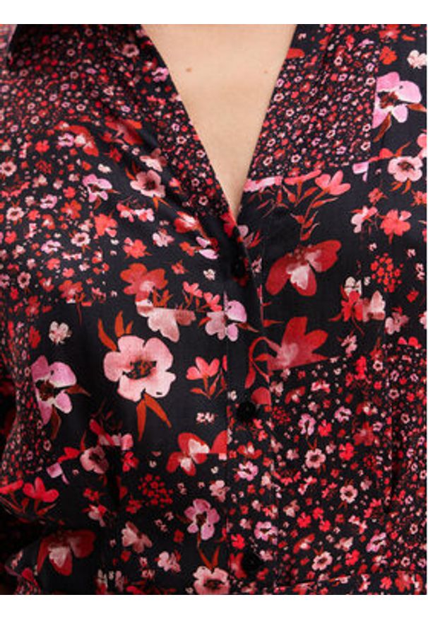Desigual Sukienka koszulowa Candela 24SWVW41 Czarny Loose Fit. Kolor: czarny. Materiał: wiskoza. Typ sukienki: koszulowe
