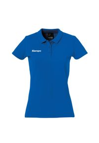 KEMPA - Damska koszulka polo Kempa Basics. Typ kołnierza: polo. Kolor: niebieski. Materiał: materiał