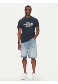 Quiksilver T-Shirt EQYZT08064 Granatowy Regular Fit. Kolor: niebieski. Materiał: bawełna