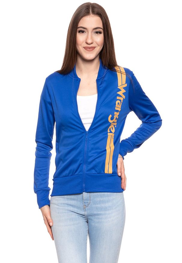 Wrangler - BLUZA WRANGLER DAMSKA B&Y NYLON SWEAT NAUTICAL BLUE W608RDZV2 112130469. Materiał: nylon