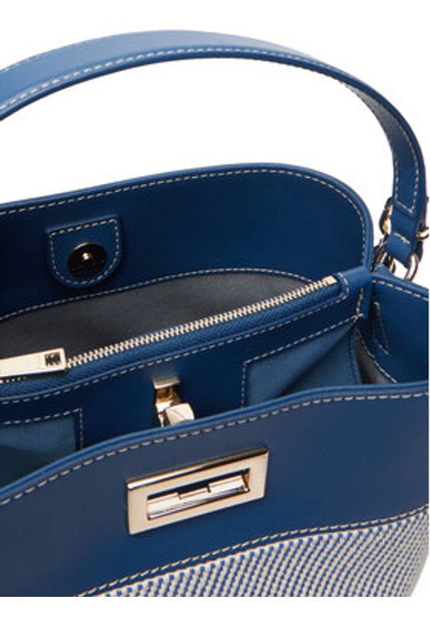 Furla Torebka Amelia M Bucket WB01953 BX4421 CN 4296S Granatowy. Kolor: niebieski. Materiał: skórzane