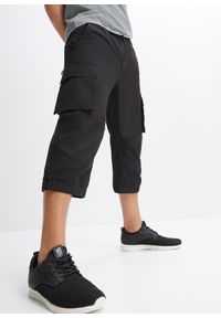 bonprix - Spodnie funkcjonalne 3/4, Regular Fit. Kolor: czarny