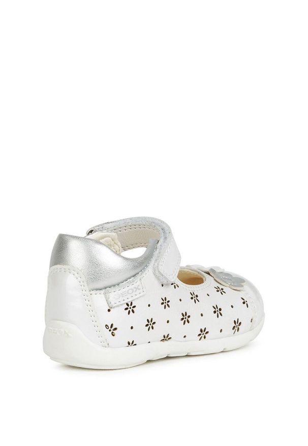 Geox - Buty dziecięce. Zapięcie: rzepy. Kolor: biały. Materiał: skóra. Szerokość cholewki: normalna