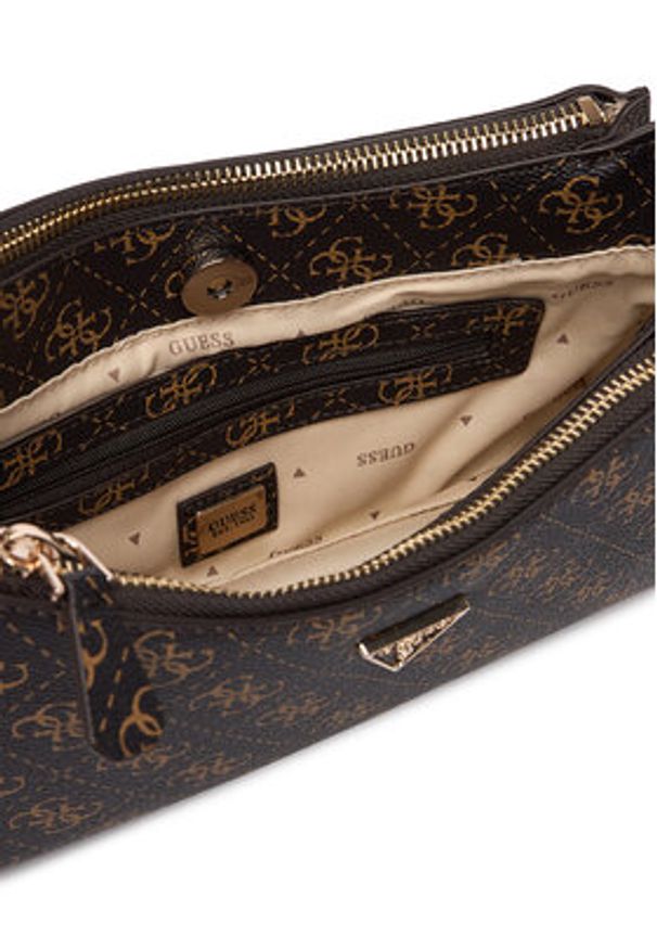 Guess Torebka Noelle II Mini HWQG96 72730 Brązowy. Kolor: brązowy. Materiał: skórzane