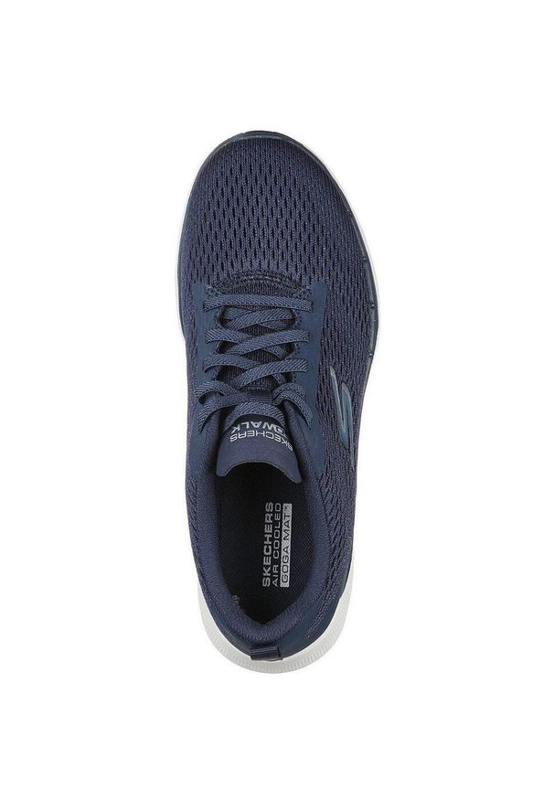 skechers - Adidasy Skechers Go Walk 6-bold Visio, Kobiety. Kolor: niebieski. Materiał: materiał