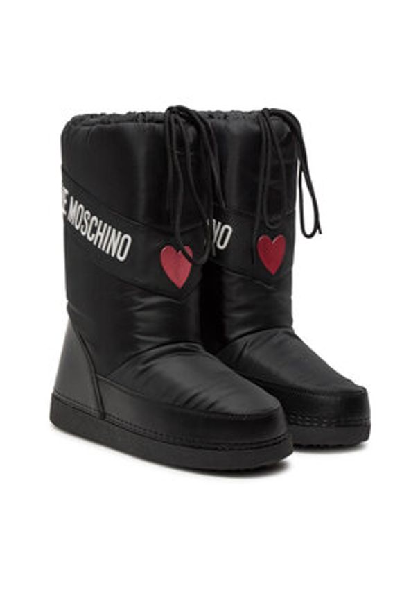 Love Moschino - LOVE MOSCHINO Śniegowce JA24032G1LISA000 Czarny. Kolor: czarny. Materiał: materiał