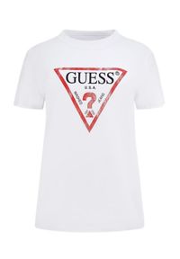 Guess T-Shirt W2BI69 K8FQ1 Biały Regular Fit. Kolor: biały. Materiał: bawełna