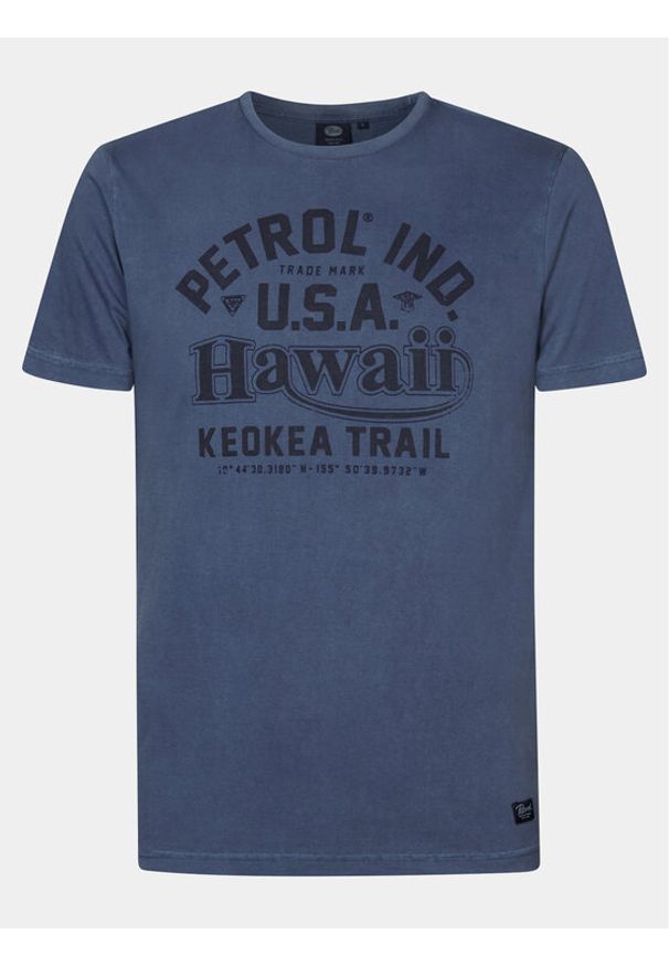 Petrol Industries T-Shirt M-1040-TSR606 Niebieski Regular Fit. Kolor: niebieski. Materiał: bawełna