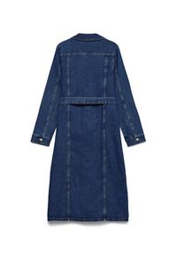 Vero Moda Sukienka jeansowa Telly 10338086 Niebieski Regular Fit. Kolor: niebieski. Materiał: bawełna #6
