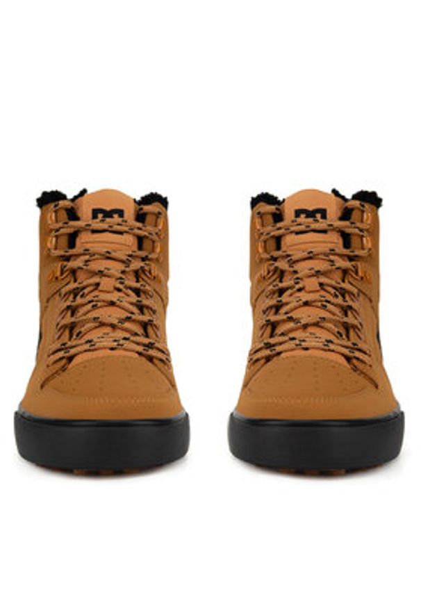 DC Shoes Sneakersy PURE HIGH-TOP WC WNT ADYS400047-WEA Brązowy. Kolor: brązowy. Materiał: zamsz, skóra