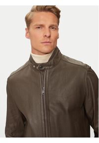 BOSS - Boss Kurtka skórzana H-Mansell2 50518906 Brązowy Regular Fit. Kolor: brązowy. Materiał: skóra #2