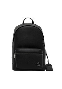 Karl Lagerfeld - KARL LAGERFELD Czarny plecak męski ze skóry ekologicznej Ikon. Kolor: czarny. Materiał: skóra ekologiczna. Styl: casual, elegancki #3