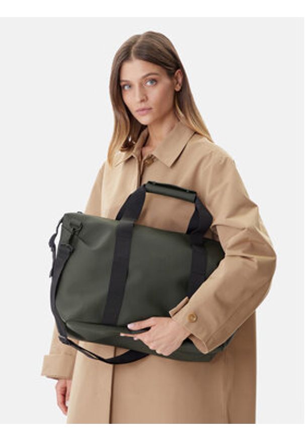 Rains Torba weekendowa Hilo Weekend Bag Small 14220 Khaki. Kolor: brązowy. Materiał: materiał