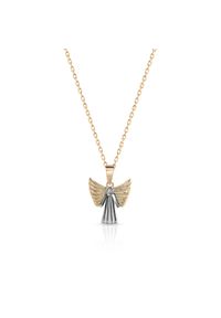 W.KRUK - Wisiorek złoty bicolor anioł. Materiał: złote. Kolor: złoty #1