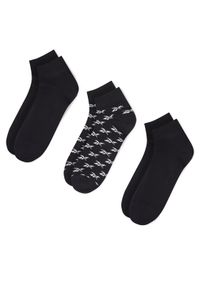Reebok Zestaw 3 par niskich skarpet unisex CL FO Ankle Sock 3P GG6675 Czarny. Kolor: czarny. Materiał: bawełna