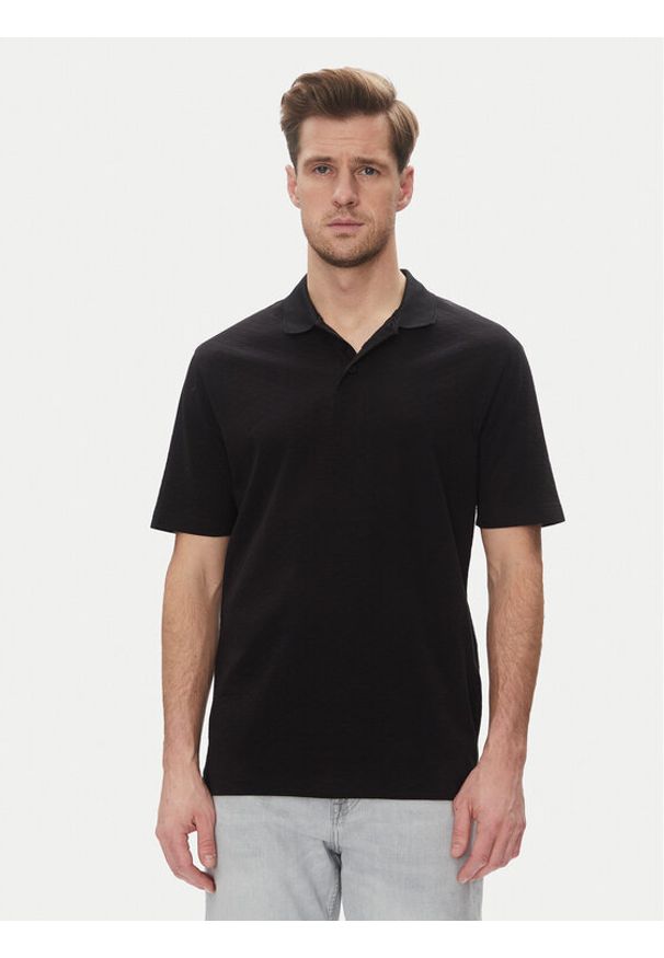 Armani Exchange Polo XM000729 AF13025 UC001 Czarny Regular Fit. Typ kołnierza: polo. Kolor: czarny. Materiał: bawełna