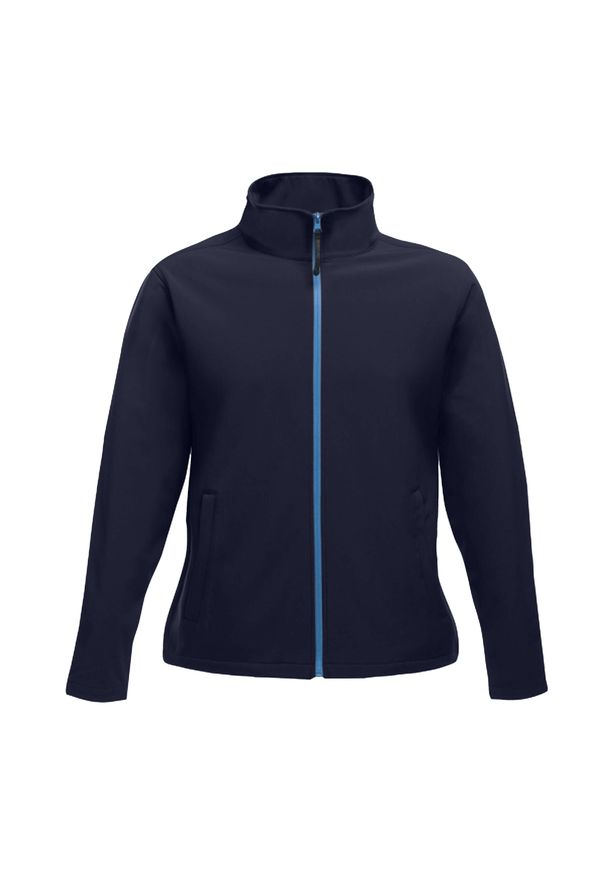 Regatta - Kurtka Softshellowa Damska Do Druku. Kolor: niebieski. Materiał: softshell. Sport: turystyka piesza