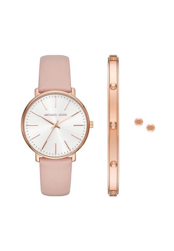 Michael Kors Zestaw zegarek i bransoletka Pyper MK1078SET Różowy. Kolor: różowy