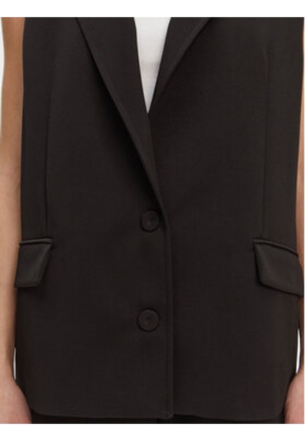 Patrizia Pepe Kamizelka 8S0512/A375-K103 Czarny Regular Fit. Kolor: czarny. Materiał: syntetyk