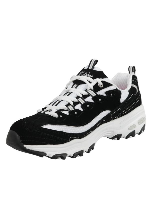 skechers - Damskie D'LITES BIGGEST FAN Sneakersy Czarny / Biały. Zapięcie: sznurówki. Kolor: biały, czarny, wielokolorowy. Materiał: guma, materiał, poliester, skóra. Szerokość cholewki: normalna. Model: Skechers Sport. Sport: turystyka piesza