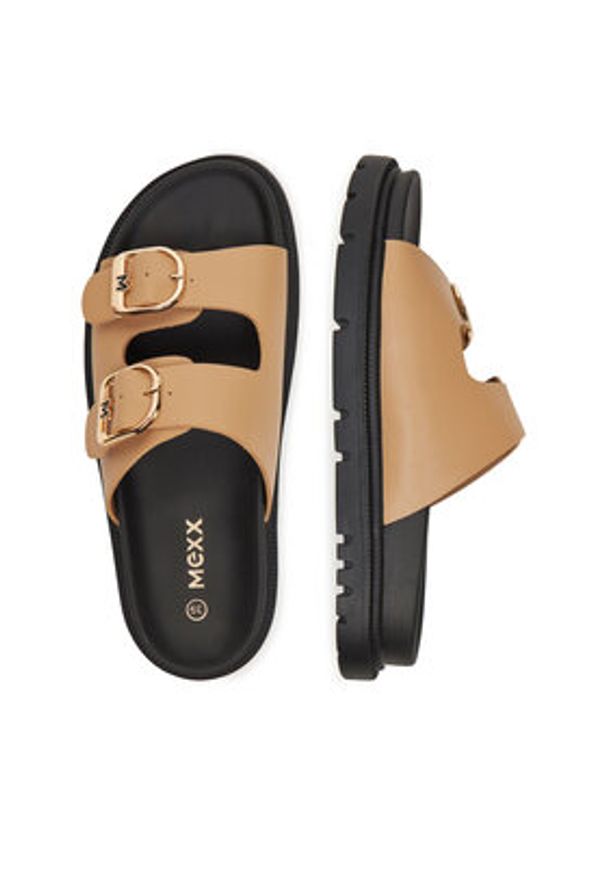 MEXX Klapki MX/021C-HY Beżowy. Kolor: beżowy. Materiał: skóra