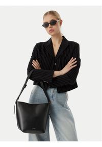 Calvin Klein Torebka Foil Logo Medium LV04F3736G Czarny. Kolor: czarny. Materiał: skórzane #1