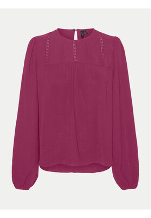 Vero Moda Bluzka 10302546 Fioletowy Regular Fit. Kolor: fioletowy. Materiał: syntetyk