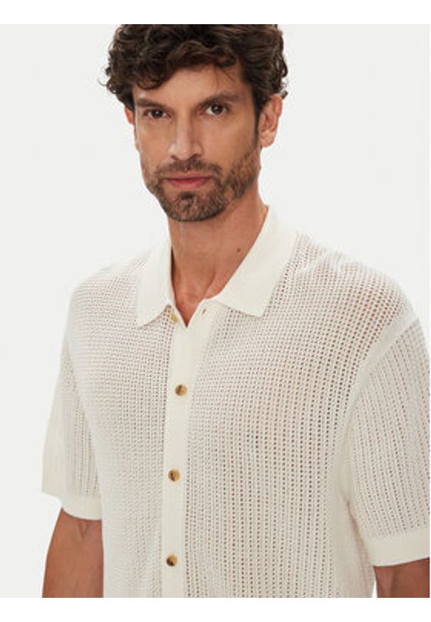 TOMMY HILFIGER - Tommy Hilfiger Koszula MW0MW39530 Beżowy Regular Fit. Kolor: beżowy. Materiał: bawełna