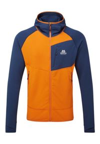 MOUNTAIN EQUIPMENT - Bluza trekkingowa męska Eclipse Hooded. Kolor: pomarańczowy, wielokolorowy, niebieski