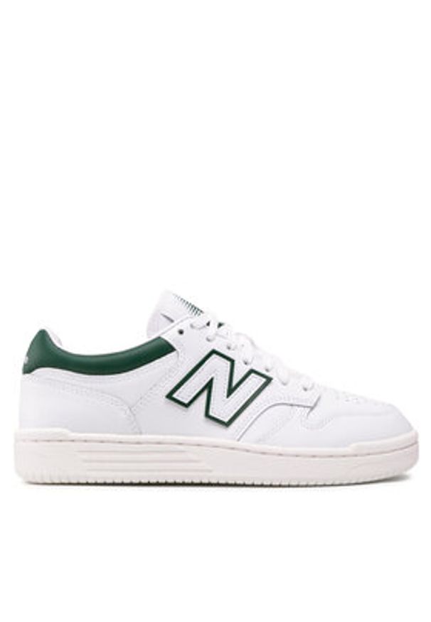 New Balance Sneakersy BB480LGT Biały. Kolor: biały. Materiał: skóra