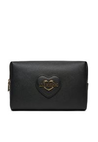 Love Moschino - LOVE MOSCHINO Kosmetyczka JC5306PP0LKL0000 Czarny. Kolor: czarny. Materiał: skóra