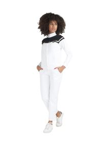 LEONE 1947 APPAREL - Damski dres Chic Active ze stójką i zamkiem błyskawicznym. Kolor: biały. Materiał: dresówka. Sport: fitness