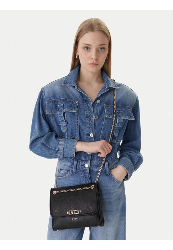 Guess Torebka HWPD99 16210 Czarny. Kolor: czarny. Materiał: skórzane