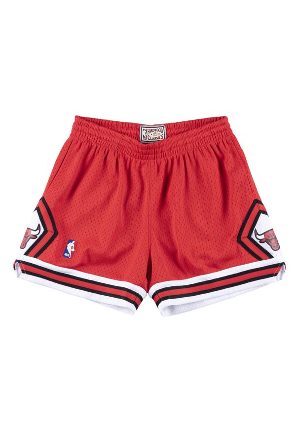 Mitchell & Ness - Szorty damskie Chicago Bulls jump shot. Kolor: czerwony. Sport: koszykówka