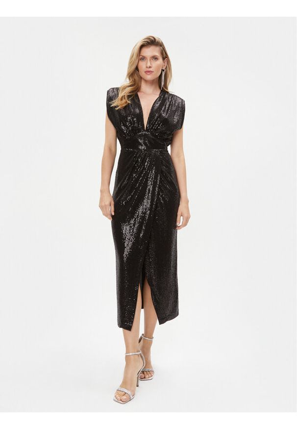 Rinascimento Sukienka koktajlowa CFC0116008003 Czarny Regular Fit. Kolor: czarny. Materiał: syntetyk. Styl: wizytowy