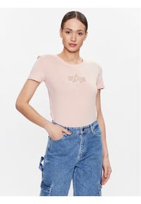 Alpha Industries T-Shirt Crystal 136063 Różowy Regular Fit. Kolor: różowy. Materiał: bawełna #1