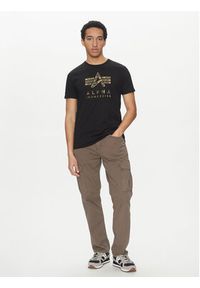 Alpha Industries T-Shirt Camo Puff 146506 Czarny Regular Fit. Kolor: czarny. Materiał: bawełna #2