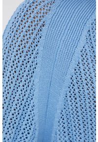 JDY sweter damski lekki. Kolor: niebieski. Materiał: bawełna, włókno, dzianina. Długość rękawa: raglanowy rękaw. Wzór: ze splotem #5