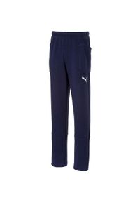 Spodnie dla chłopca Puma Liga Casuals Pants granatowe 655635 06. Kolor: biały, wielokolorowy, niebieski, fioletowy