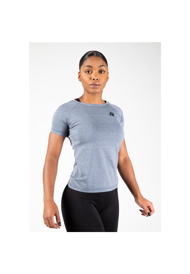 GORILLA WEAR - Koszulka fitness damska Gorilla Wear Aspen T-shirt. Kolor: niebieski. Długość rękawa: raglanowy rękaw. Sport: fitness