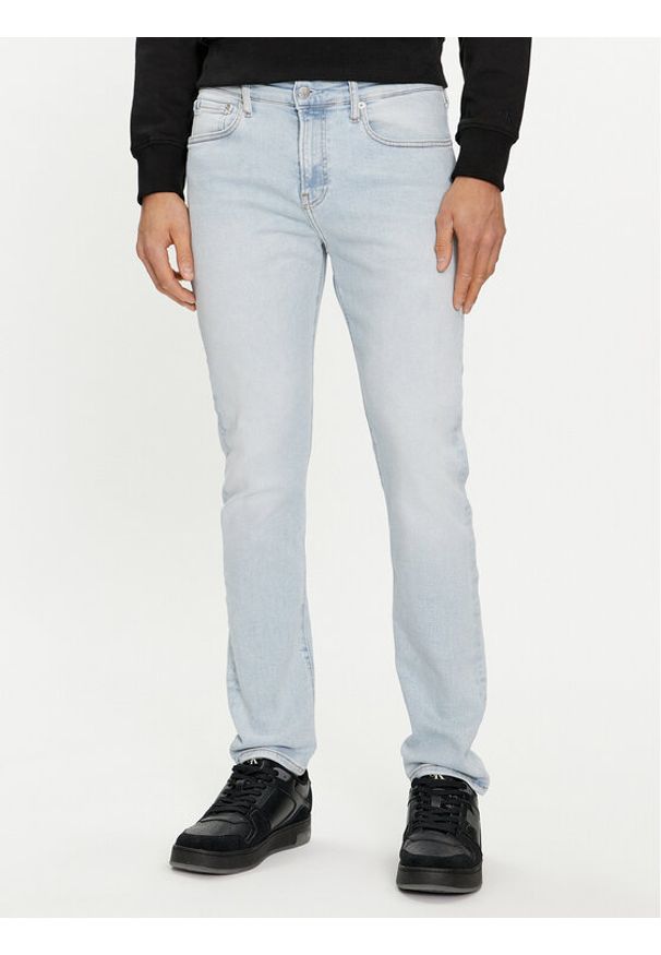 Calvin Klein Jeans Jeansy J30J324850 Niebieski Skinny Fit. Kolor: niebieski