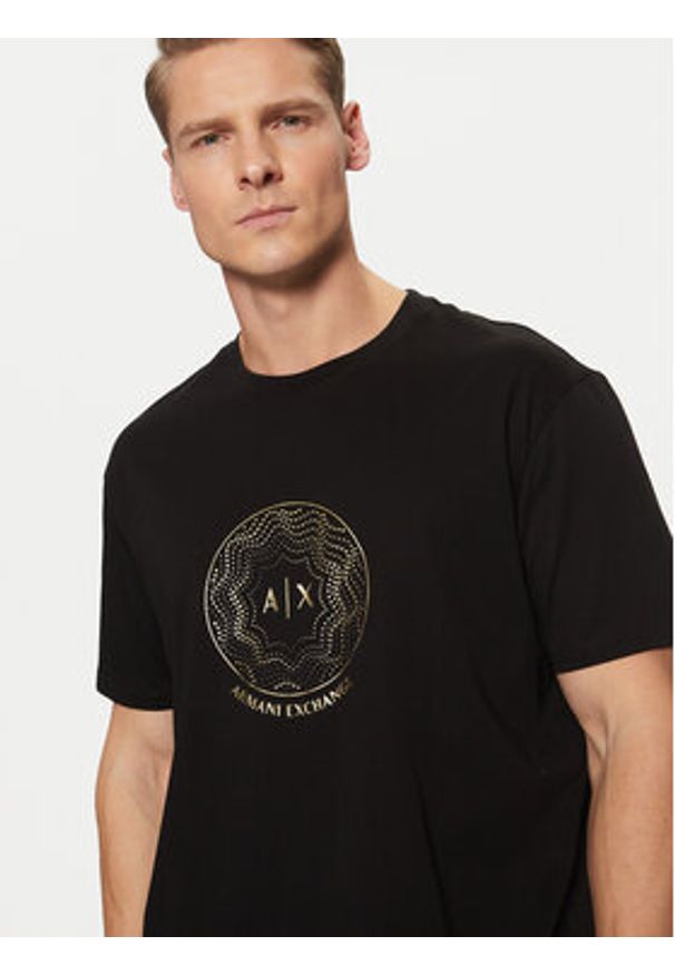 Armani Exchange T-Shirt XM000328 AF10364 UC001 Czarny Regular Fit. Kolor: czarny. Materiał: bawełna