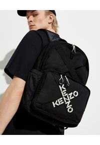 Kenzo - KENZO - Czarny plecak z logo. Kolor: czarny. Materiał: materiał, tkanina. Wzór: aplikacja. Styl: klasyczny, casual, sportowy #5