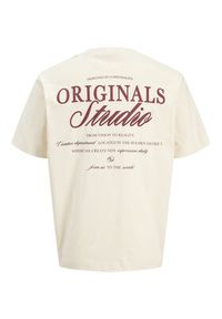 Jack & Jones T-Shirt Norrebro Typo 12282898 Écru Regular Fit. Kolor: kremowy. Materiał: bawełna #6