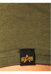 Alpha Industries T-Shirt Basic 100501 Zielony Regular Fit. Kolor: zielony. Materiał: bawełna #4
